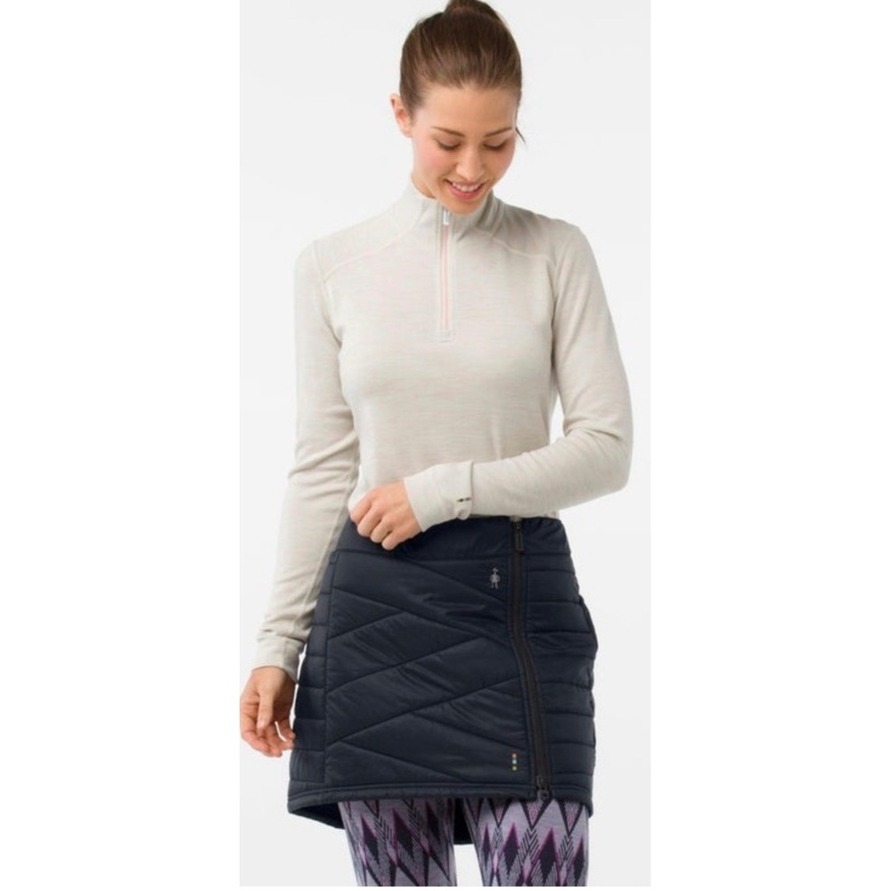 Smartwool Smartloft 60 Insulated Quilted full zip Mini Skirt Black S Gorpcore